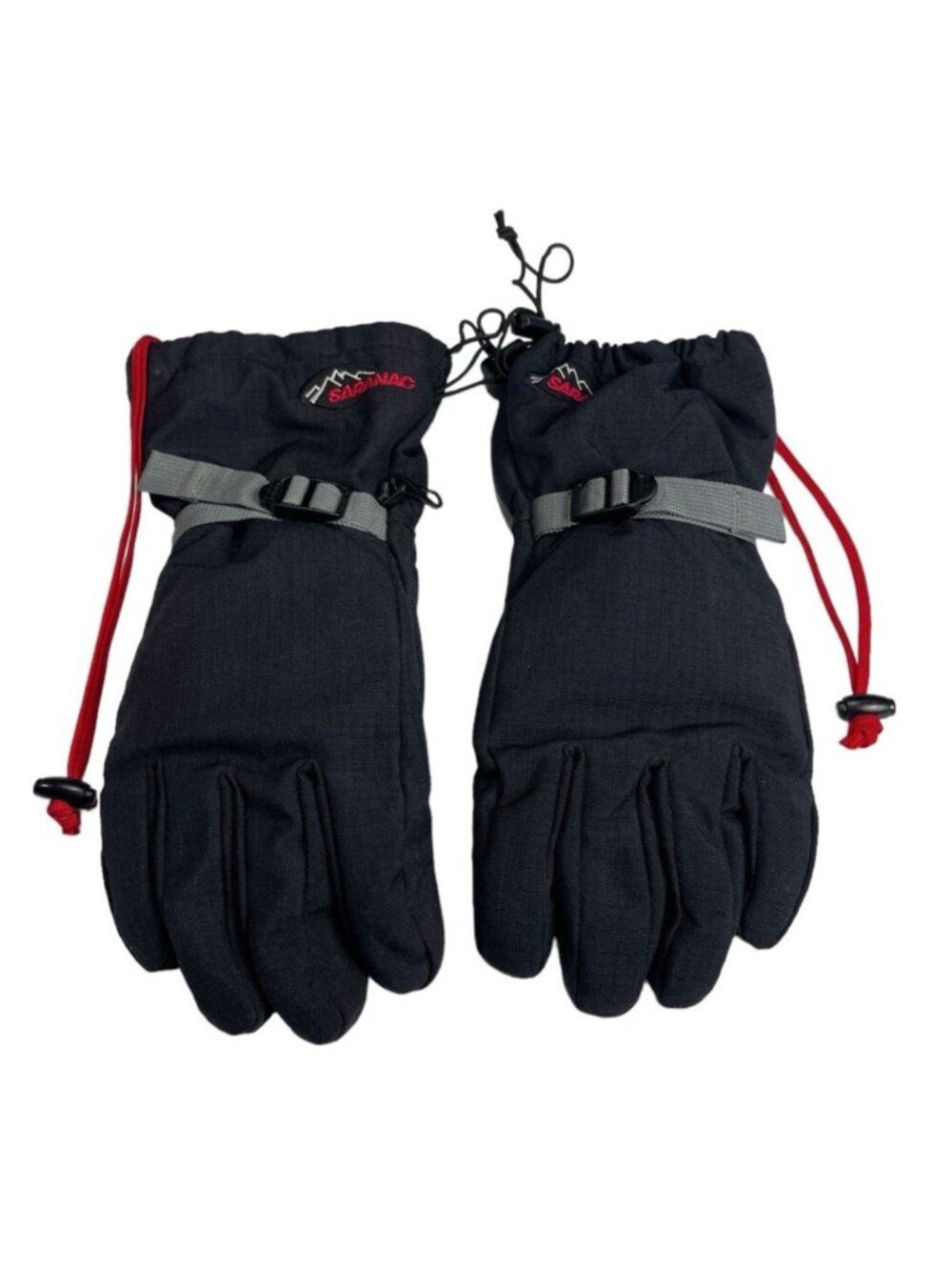 Vintage Saranac Gloves Adult Black Winter Snow Ski Snowboard Sz Medium M